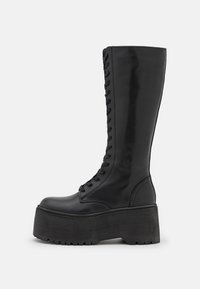 Zign LEATHER - Stivali con i lacci - black