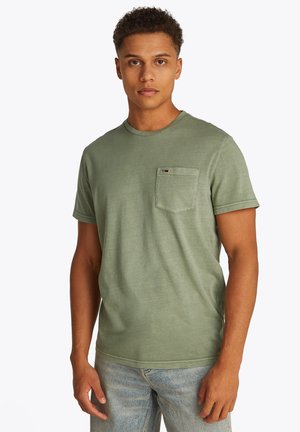 SLIM WASHED POCKET  - Camiseta básica - aruba green