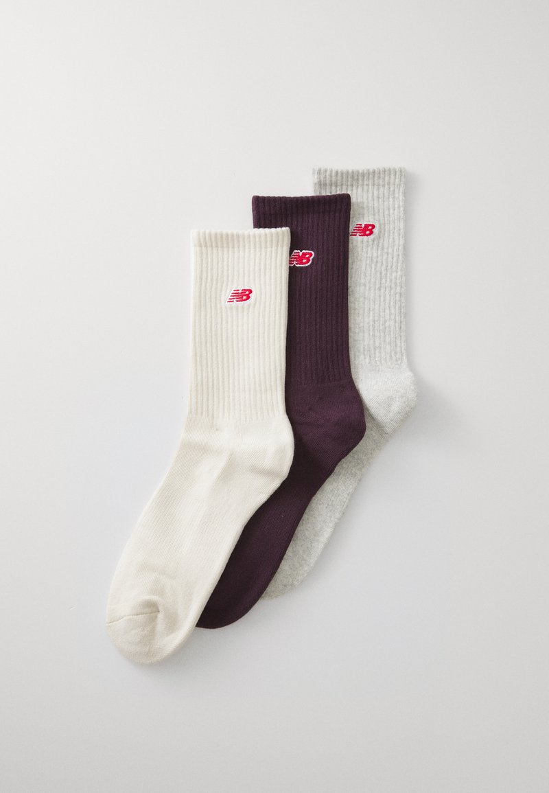 New Balance RED PATCH LOGO MIDCALF SOCKS 3 PACK UNISEX - Zoknik - multi