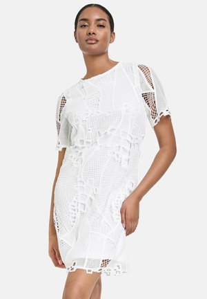 Taifun Gebreide jurk - white