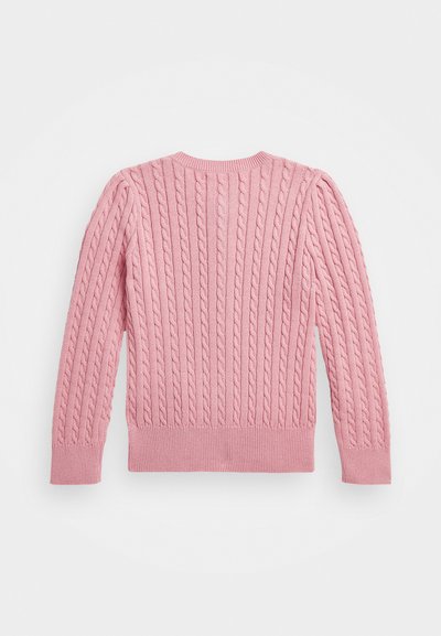 Polo Ralph Lauren FLORAL MINI-CABLE COTTON CARDIGAN - Jopica - tickled pink