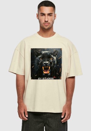 BLACK JAGUAR - Print T-shirt - sand
