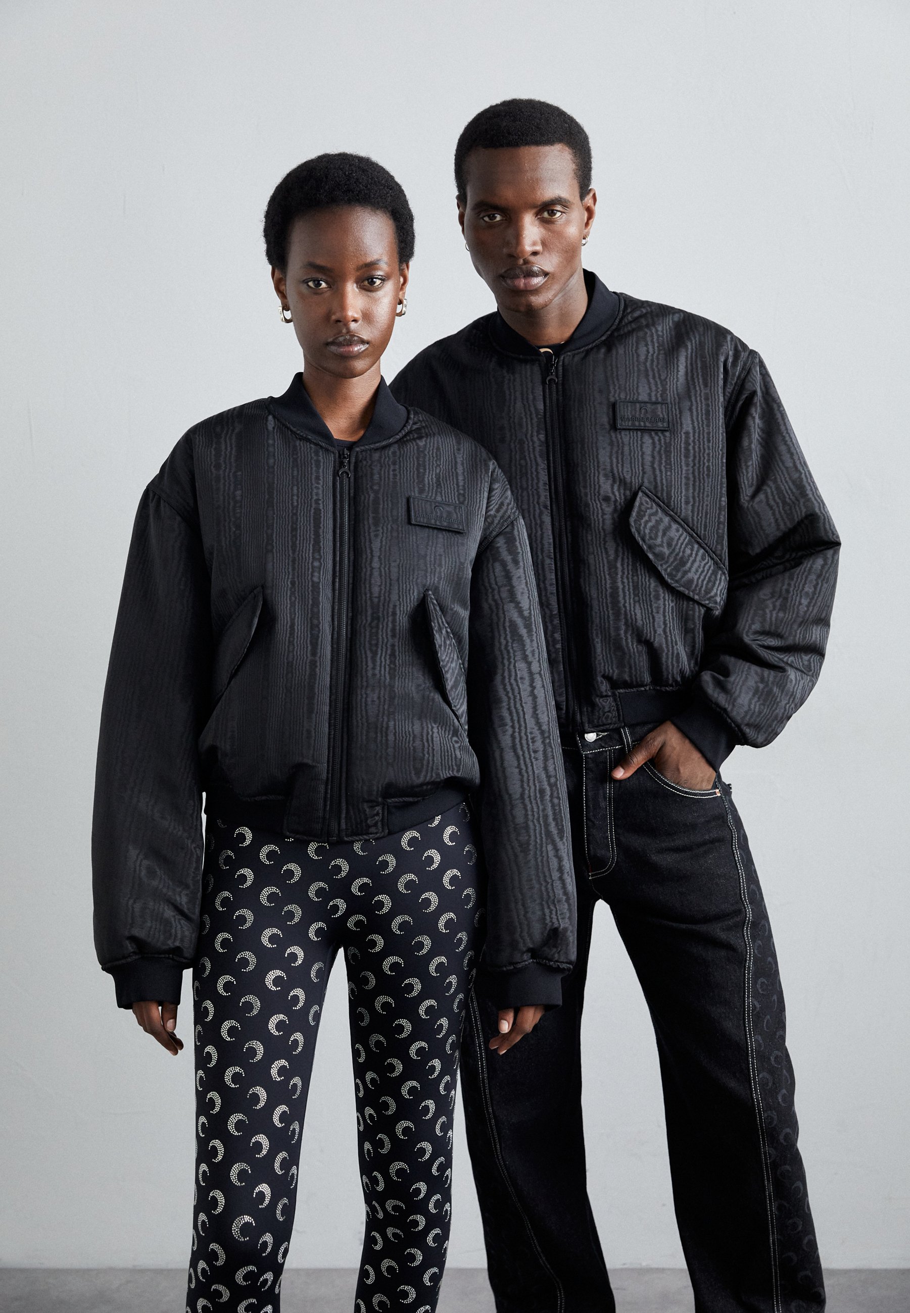 MARINE SERRE RECYCLED MOIRE BOMBER JACKET UNISEX - Bomber Jacket 