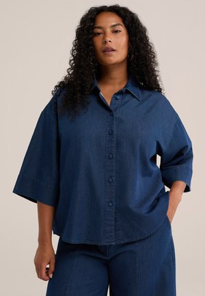 WE Fashion, CURVE - Hemdbluse - dark blue
