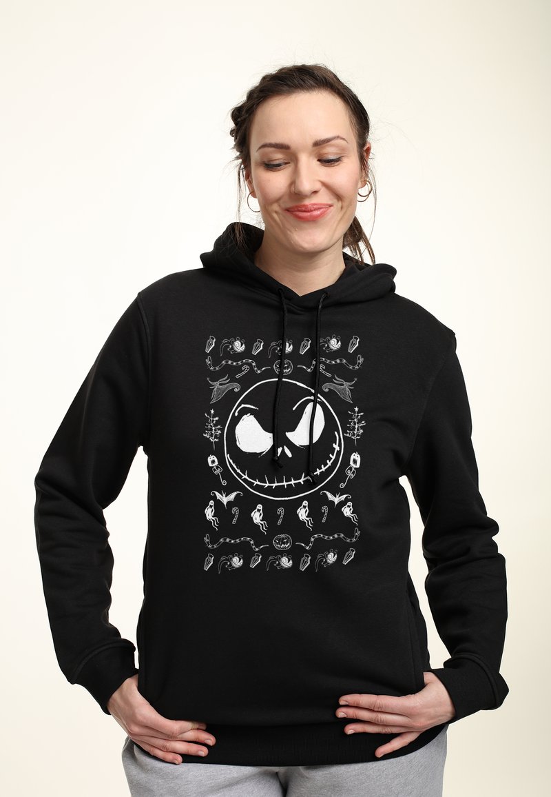Disney NIGHTMARE BEFORE CHRISTMAS JACK SPOOKY - Felpa con cappuccio - black