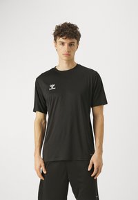 Hummel - ESSENTIAL JERSEY - Sport T-shirt - black Miniatuurafbeelding 1