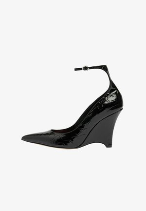 Scarosso, MARTA - Højhælede pumps - black croco printed calf