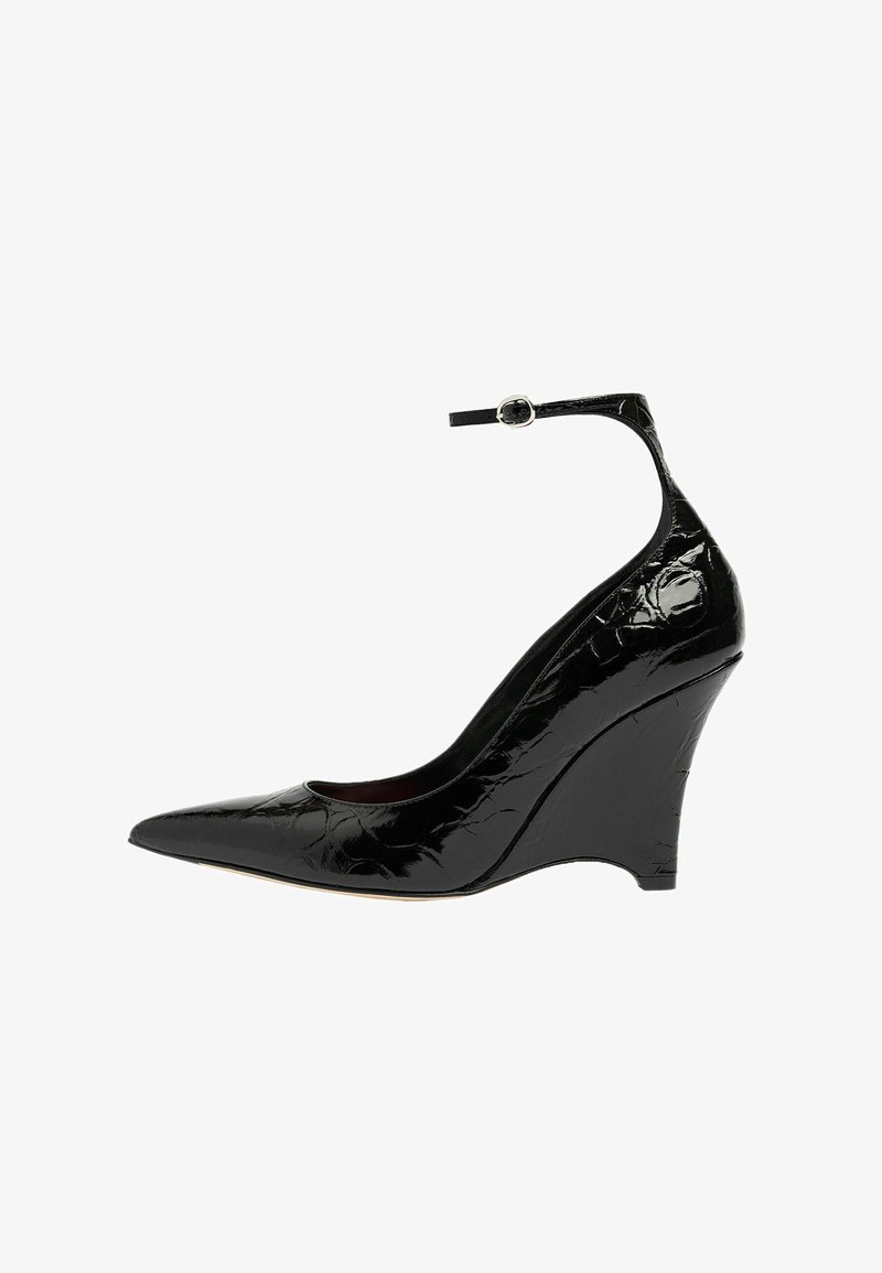 Scarosso MARTA - Visoke pete - black croco printed calf