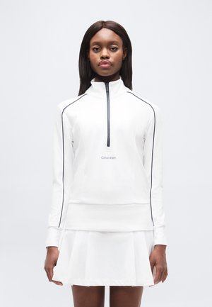 QUINTA QUARTER ZIP  - Pikkade varrukatega topp - white