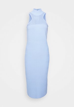 Hervé Léger OTTOMAN SHADOW STRIPE MIDI DRESS - Egyenes szabású ruha - glacier