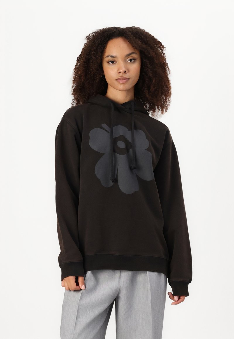 Marimekko SANOMA UNIKKO PLACEMENT HOODIE - Ikdienas džemperis - black