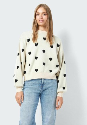 NMCHARLOTT O-NECK NOOS - Maglione - oatmeal