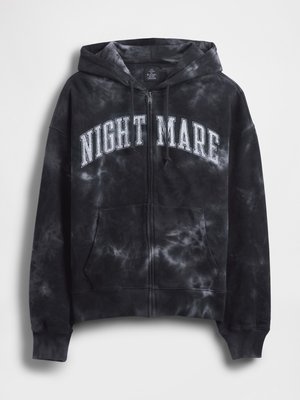 GAP TIE DYE GRAPHIC FULL UNISEX - Užtrauktuku užsegamas treningas - Black