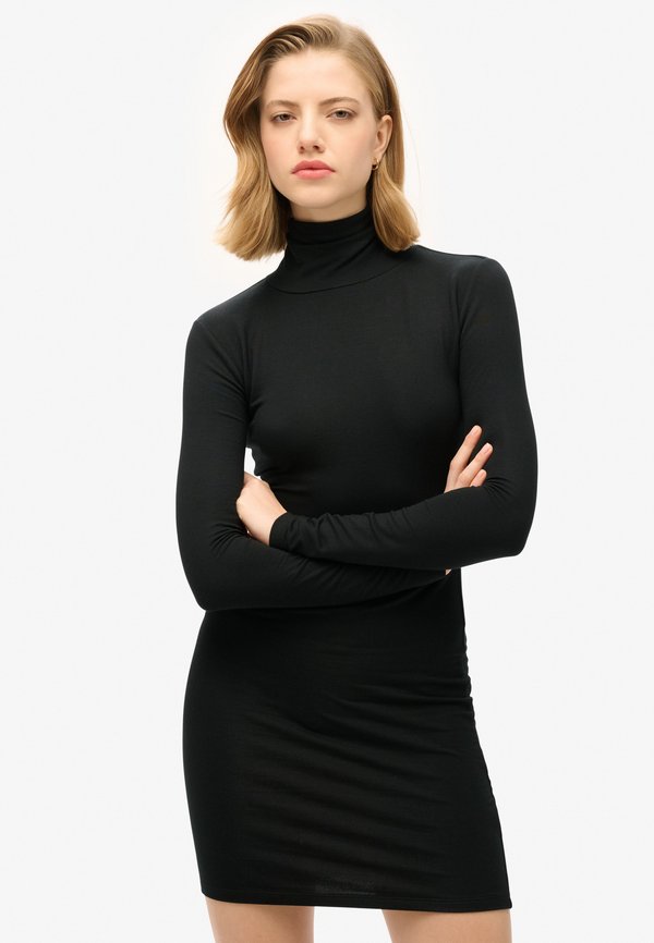 LONG SLEEVE HIGH NECK MINI - Etuikleid
