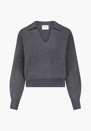 FTC Cashmere, PULLOVER POLO - Poloshirt - grey