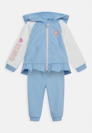 HOODED ACTIVE UNISEX SET - Zip-up sweatshirt - light blue