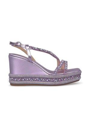 Sandali con zeppa - lila