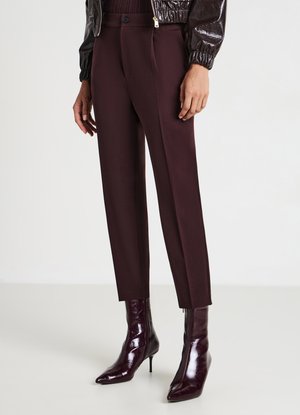 Calliope CON PINCES - Trousers - marrone scuro