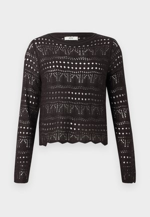 JDY, JDYSUN LAY BOATNECK - Neule - black