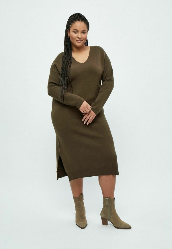 ROSALIA V-NECK KNEE LENGTH CURVE - Etuikleid