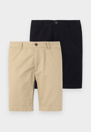 2 PACK - Pantaloni scurți - tan/black