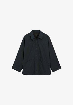 Massimo Dutti, JACKET WITH BUTTONED COLLAR STRAP - Cappotto corto - dark blue