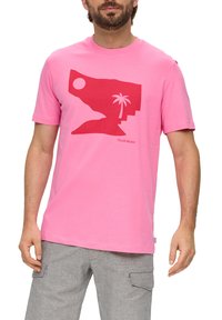 s.Oliver MIT FRONTPRINT - T-Shirt print - rosa