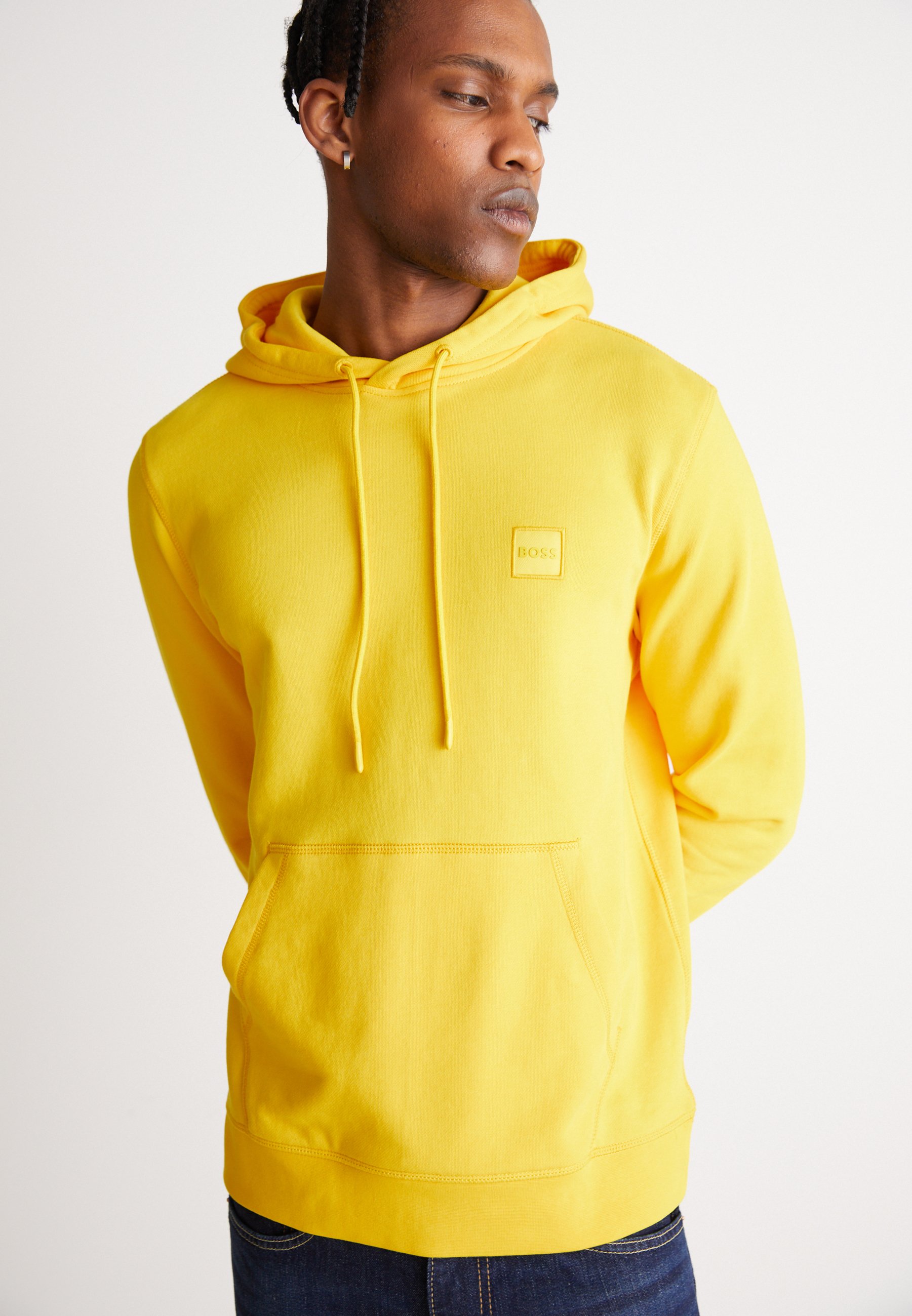 BOSS WETALK - Kapuzenpullover - light/pastel yellow/gelb - Zalando.de