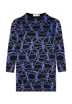 MIT GRAFIK-PRINT  - Langarmshirt - black-blue