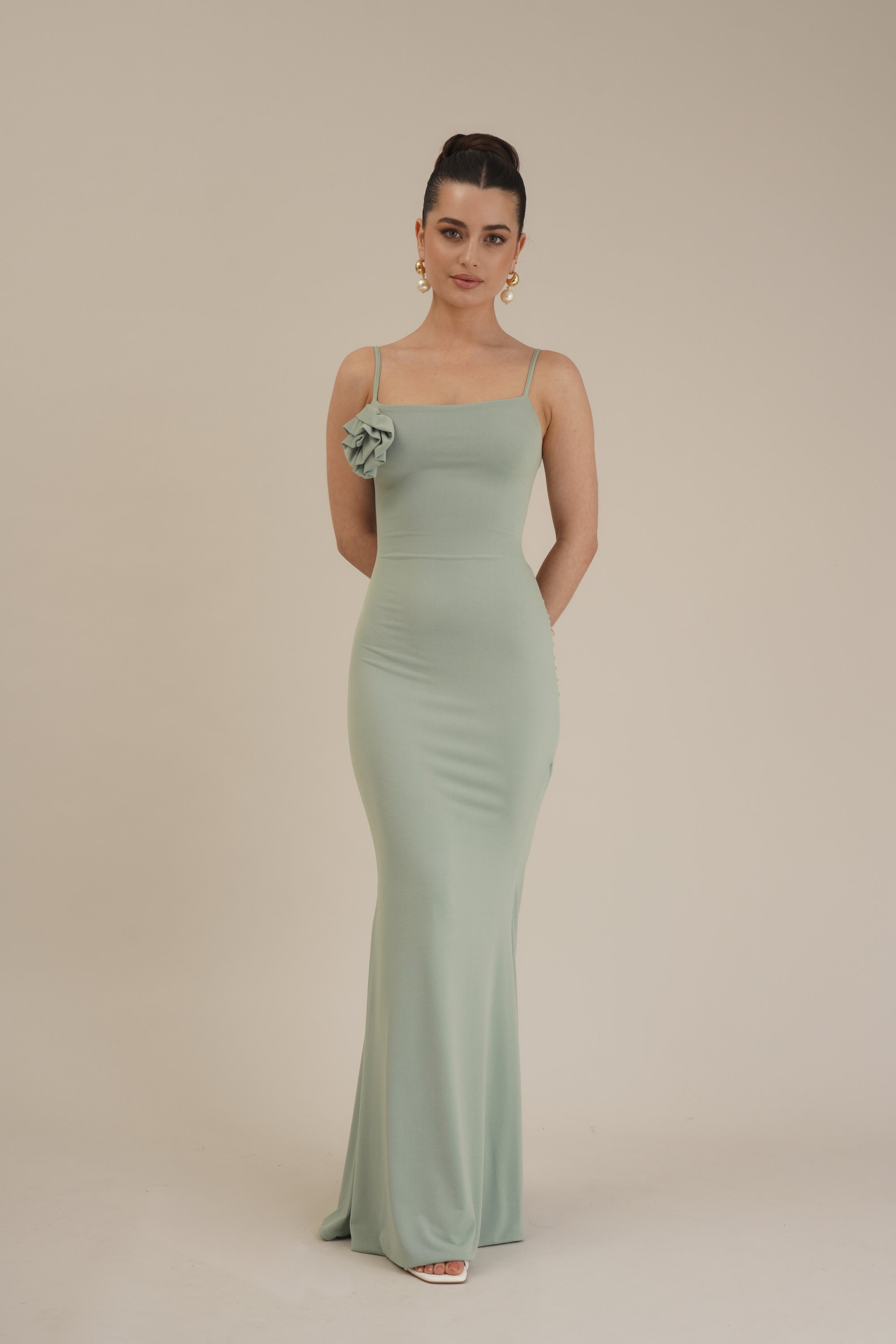WAL G PETITE MARY ROSE TIE BACK - Cocktail dress / Party dress - sage green/light  green - Zalando.co.uk