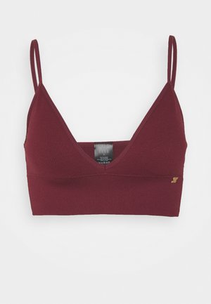 SEAMFREE LONG LINE BRALETTE - Triangle bra - burgundy