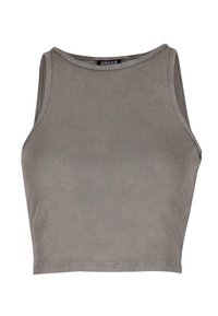Urban Classics WASHED CROPPED 2 PACK - Topper - steelgrey