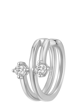 DOUBLE BAND CUFF - Ohrringe - silver-coloured
