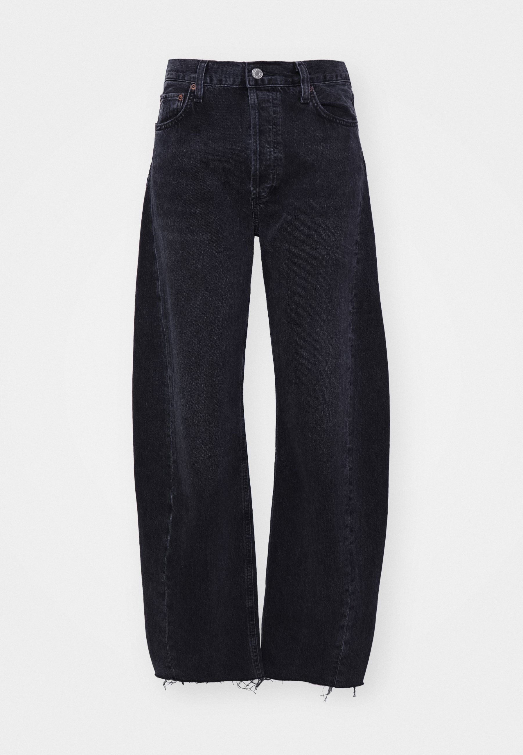 パンツ AGOLDE Luna Mid Rise Straight Denim Pants Black A140C1157CON Agolde - Jeansy Relaxed Fit/jasnoniebieski denim - Zalando.pl