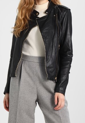 Leren jas - black