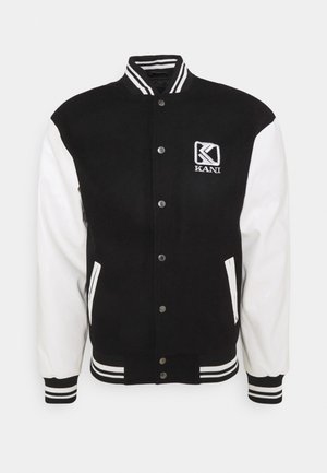 UNISEX BLOCK COLLEGE JACKET - Giubbotto Bomber - black