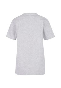 Grå bomulds t-shirt med korte ærmer, rund hals og en glat tekstur. Ingen synlige logoer eller mønstre. Vist fra bagudsigt.