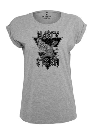 CLASSIC ROLLED UP NASTYSTOPHO - Print T-shirt - grey