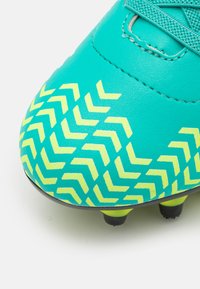 Hummel TOP STAR - Botas de futebol com pitões - turquise/solar yellow