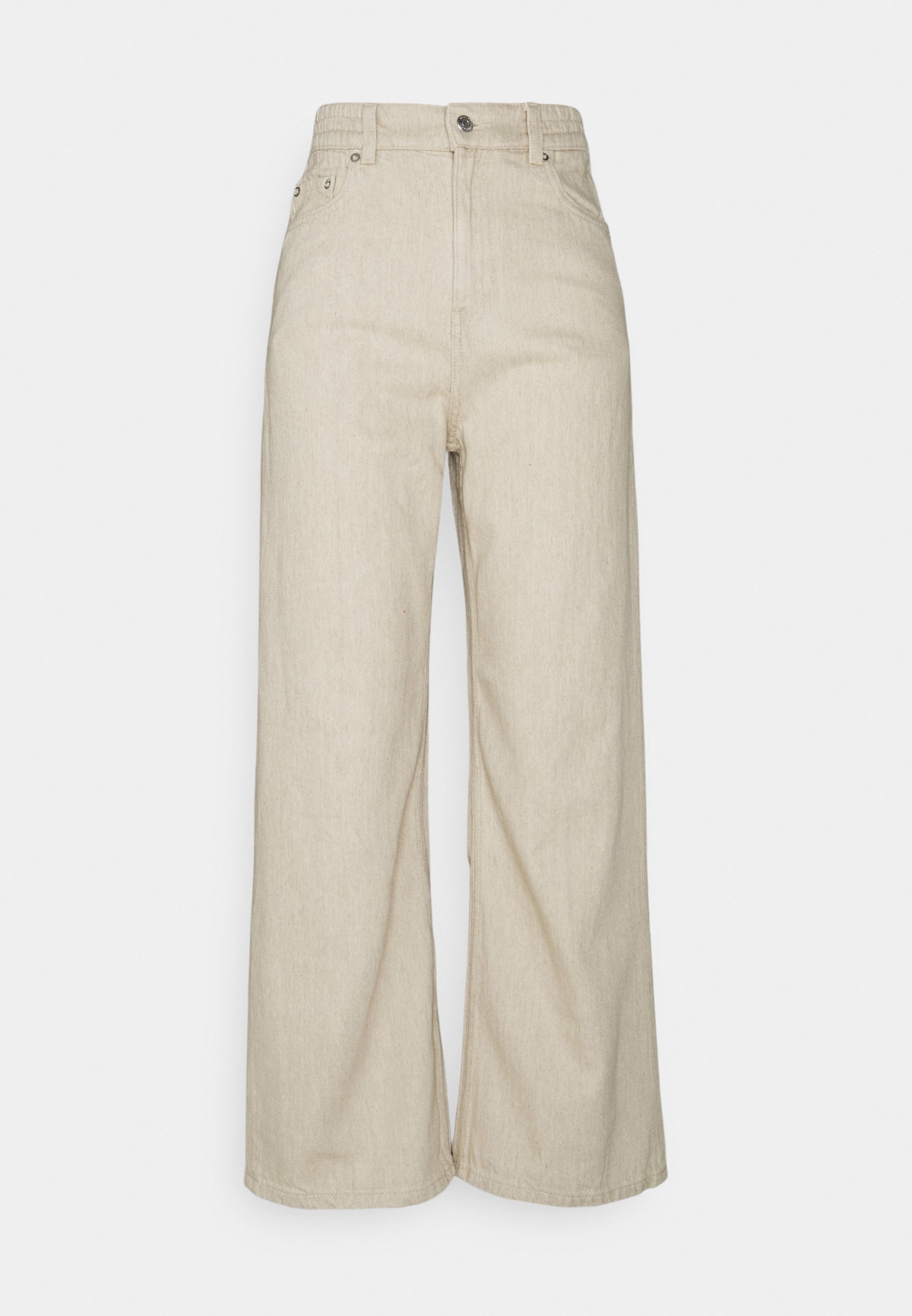 Weekday LINEAR - Flared Jeans - beige 