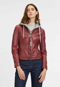 Gipsy by Mauritius GWALICE Leather jacket dark red Zalando
