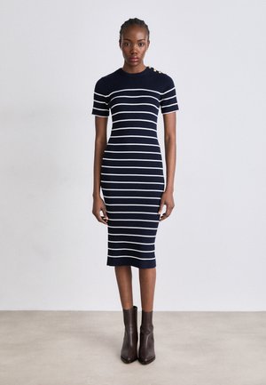 BRETON DRESS - Strikkjoler - evening blue