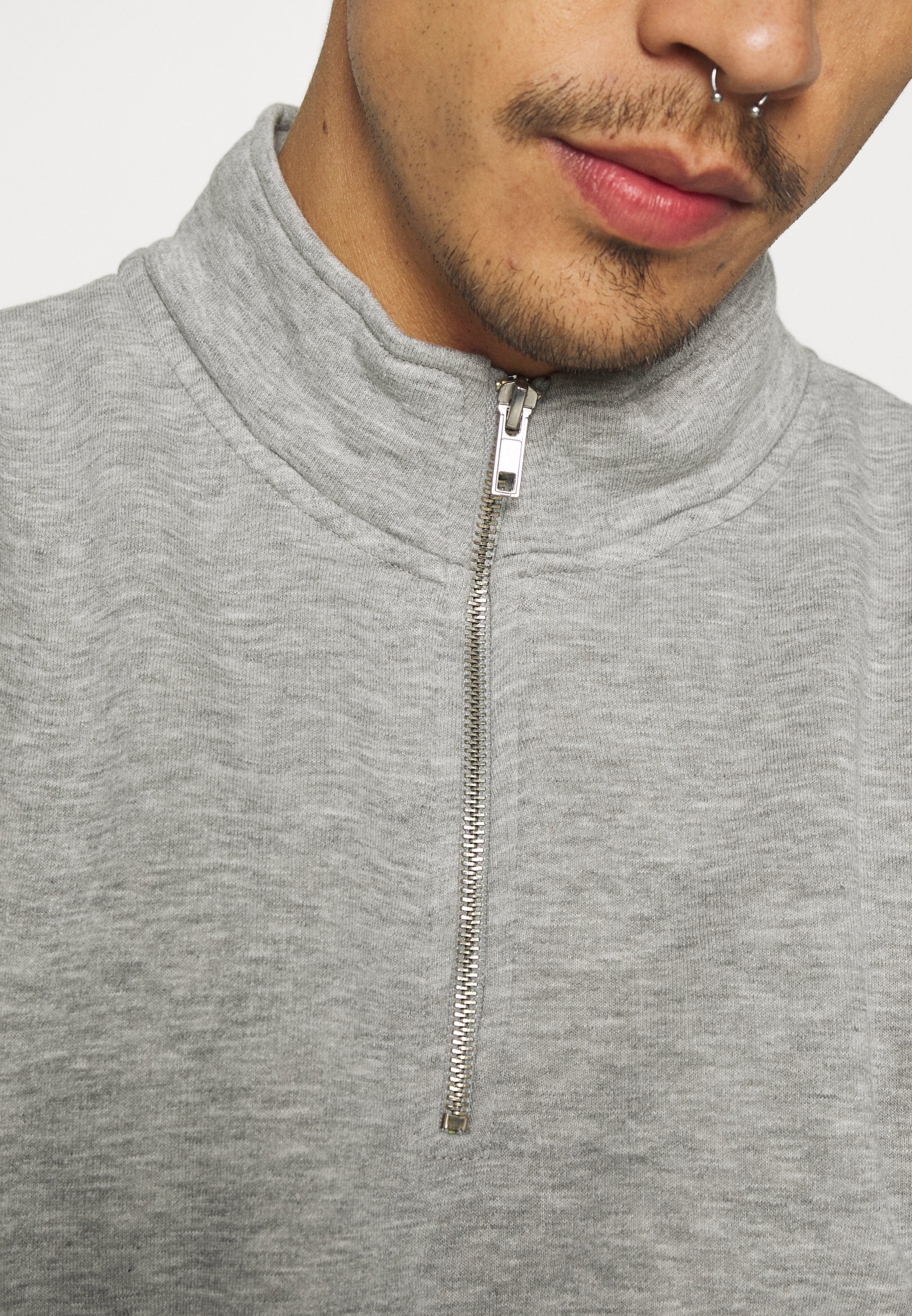 half zip grey sweatshirt