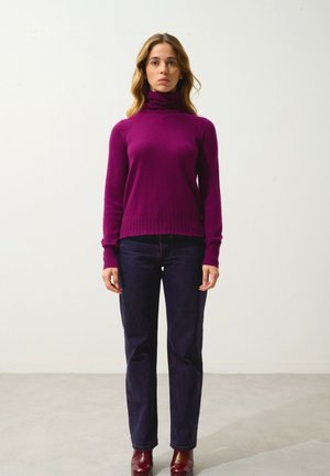 COL ROULÉ - Stickad tröja - plum