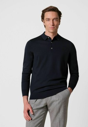 PROFUOMO, PROFUOMO POLO LONG SLEEVE - Polo - navy
