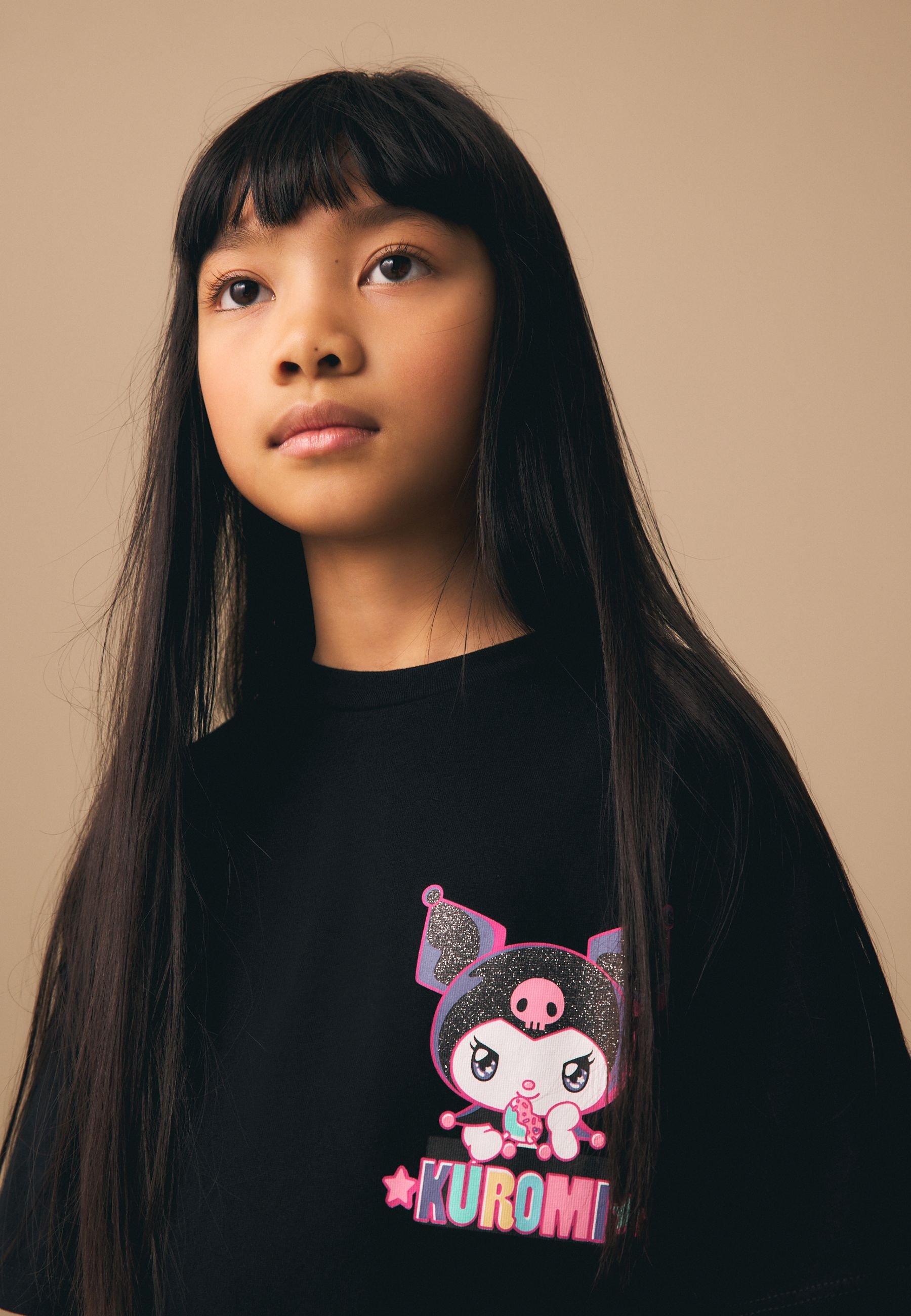 Next REGULAR FIT-GRAPHIC - Print T-shirt - black kuromi/black