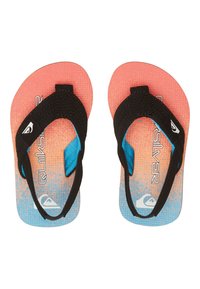 Quiksilver MOLOKAI LAYBACK  - Sandales tongs - black orange blue