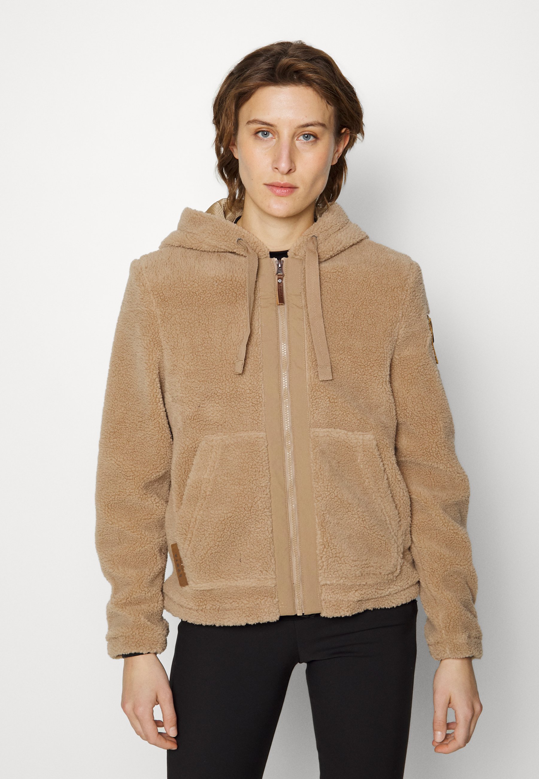 Abbigliamento sportivo Sport Luhta HANTTULA - Giacca in pile - café au lait/marrone chiaro Abbigliamento sportivo Sport Luhta HANTTULA - Giacca in pile - café au lait/marrone chiaro