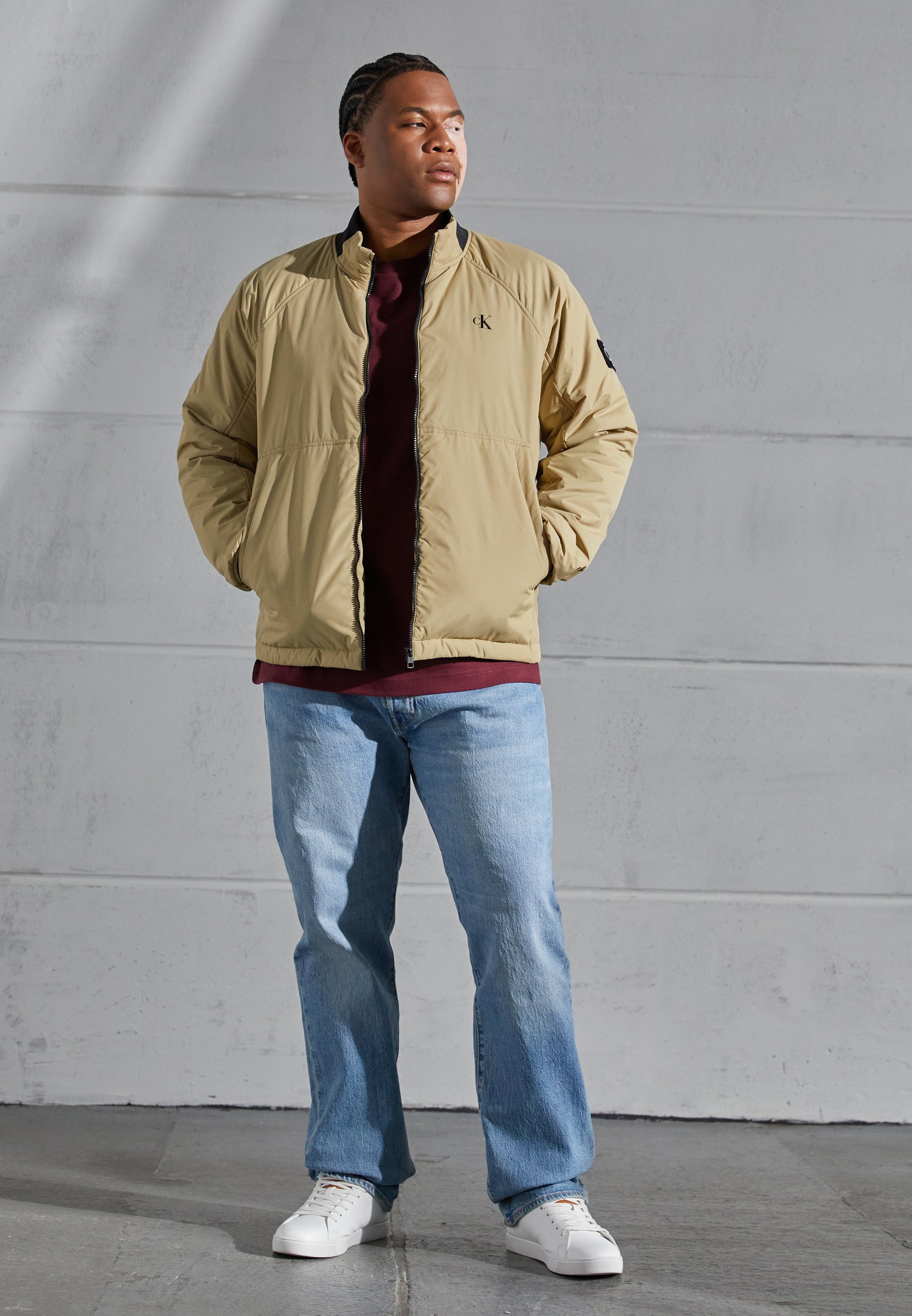 Calvin Klein Jeans - HARRINGTON travertine/tan Winter - JACKET PADDED jacket