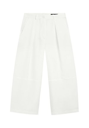 Massimo Dutti, FLOWING SAROUEL TROUSERS WITH SEAM DETAILS - Stoffhose - white